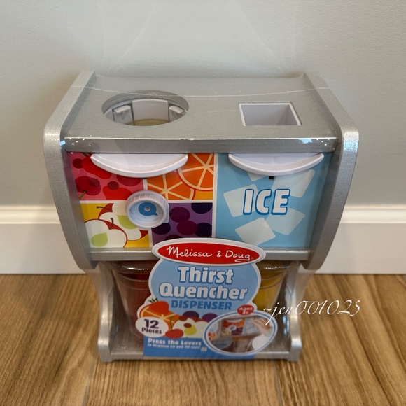 Melissa & Doug Thirst Quencher Wooden Drink Dispenser Pretend Play Set - Picture 6 of 12